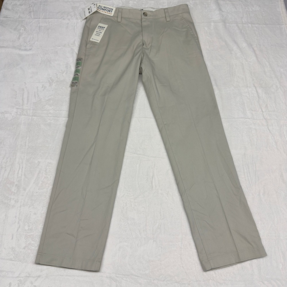 New Dockers Pants Mens 30x30 Tan Easy Khaki Chino Preppy Stretch Business Casual